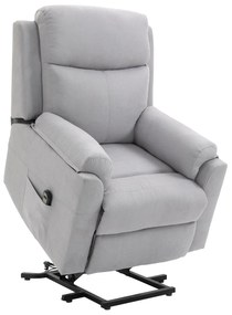HOMCOM elektryczny fotel telewizyjny podnoszony z funkcją pomocy przy wstawaniu i relaksu w kolorze szarym | Aosom PL