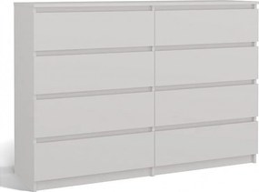 Komoda Malwa M8/140 |  Biała | 138x40x97 cm |  8 Szuflad