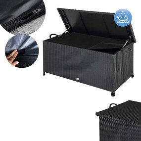 Casaria Polirattanowy pojemnik na schowek RICCO, 122x56x61cm, czarna