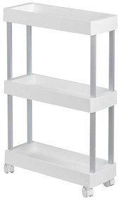 Biały plastikowy regał na kółkach 45x80 cm Mino – Wenko