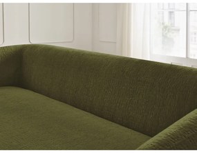 Zielona rozkładana sofa z tkaniny szenilowej 228 cm Neyo – Bobochic Paris
