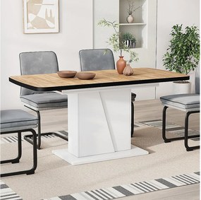 Stół jadalny gold power dąb/biały 120x80x77.3 fenaro