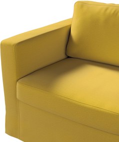 Pokrowiec na sofę Karlstad 2-osobową nierozkładaną długi kolor żółty tkanina welwetowa
