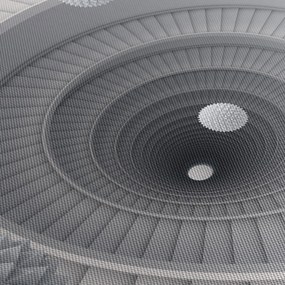 Obraz abstrakcji 3D (z zegarem) (90x30 cm)