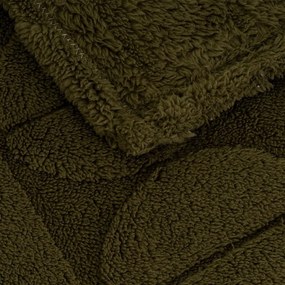 Zielony koc z mikropluszu 130x160 cm Mid Century – Casa Selección