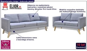 Komplet 2 sof wypoczynkowych Kazora - Jasnoszary