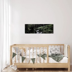 Obraz z czarnego lasu (z zegarem) (90x30 cm)