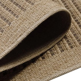 Dywan uniwersalny Pasy beżowo-antracytowy 280 cm x 370 cm
