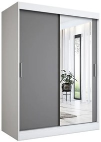 Szafa przesuwna biel + antracyt 150 cm - Massi 4X