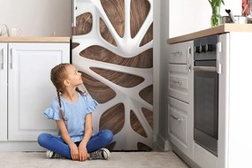 Osłona dekoracyjna na lodówkę Abstrakcyjne drewno