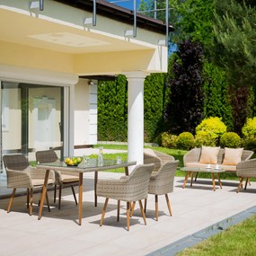 Zestaw mebli ogrodowych obiadowych Marlene popiel PATIO