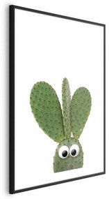Plakat Uszaty kaktus 21x30 cm z ramą czarną z marginesem ARTGEIST B