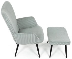 Fotel relaksacyjny z podnóżkiem L7285 BLUE6,niebieski