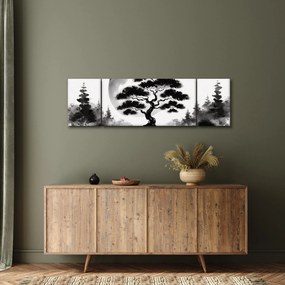 Obraz – Czarno-biały bonsai (170x50 cm)