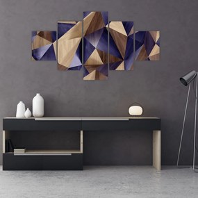 Obraz - 3D drewniane trójkąty (125x70 cm)