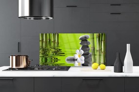 Panel Kuchenny Spokój Zen: Bambus i Kamienie