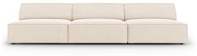 Kremowa aksamitna sofa 240 cm Jodie – Micadoni Home