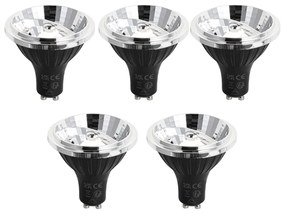 Zestaw 5 Żarówka LED GU10 z możliwością ściemniania 70 mm 6,5 W 600 lm 4000 K