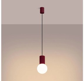 Sollux SL.1749 - Żyrandol na lince HALO 1xG9/8W/230V śr. 12 cm czerwony