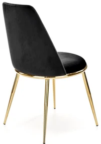 K460 krzesło czarny, glamour, velvet, tapicerowane