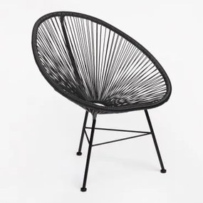 Fotel Ogrodowy Ze Stali New Acapulco Czarna - Sklum