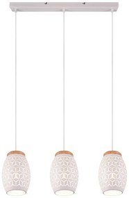 Biała lampa wisząca ø 15 cm Bidar – Trio