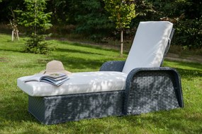 Leżanka ogrodowa z regulowanym oparciem Matto