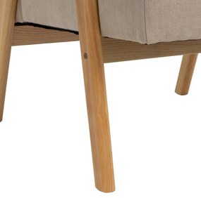 Beżowy fotel z tkaniny szenilowej Vintage – Casa Selección