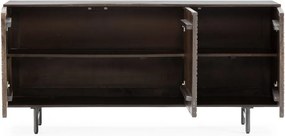 Ciemnobrązowa komoda z litego drewna mango 160x75x40 cm Kalai – MOME