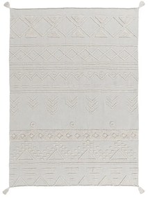 Biały bawełniany dywan tkany ręcznie odpowiedni do prania 140x200 cm Tribu Natural – Lorena Canals