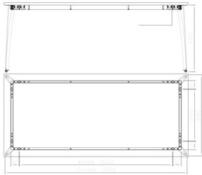 Stół konferencyjny do biura PRIMO OMEGA, 200x90 cm, szara podstawa, buk
