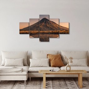 Obraz odbicia góry Taranaki, Nowa Zelandia (125x70 cm)