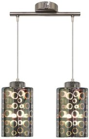 Podwójna chromowana lampa wisząca nad wyspę - 5X V062 Z7-H40