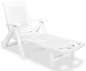 Biały składany leżak plażowy Z1-B46