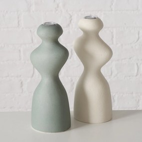 Świecznik ceramiczny o nieregularnym kształcie  MORANA, 22 cm