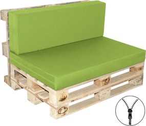 Doppler Poduszki na siedzisko paletowe oparcie + siedzisko, twarda pianka zielona