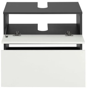 Biało-antracytowa szafka pod umywalkę 60x55 cm Wisla – Støraa