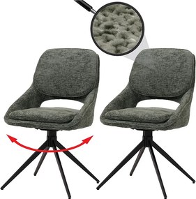 Krzesło do jadalni MCW-N73 (zestaw 2 sztuk),  zielony