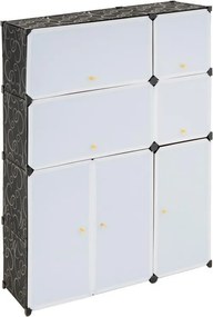 Regał czarno-biały - system wtykowy