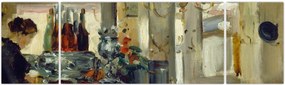 Obraz - Style of Edouard Manet, Bon Bock Cafe, reprodukcje (170x50 cm)