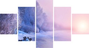 Obraz - Zamarznięta rzeka (125x70 cm)