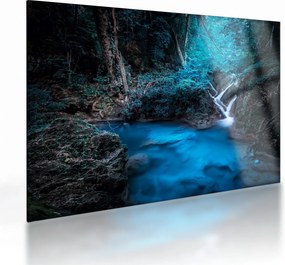 Obraz na szkle - Magiczna noc w tropikalnym lesie (70x50 cm)