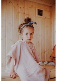 Różowe muślinowe poncho dziecięce rozmiar S – Malomi Kids