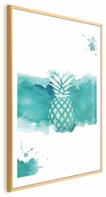 Plakat Ananas 40x60cm z ramą złotą z marginesem ARTGEIST B