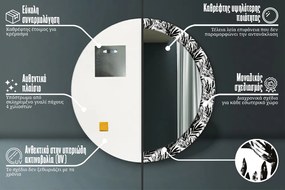 Monstera Lustro z nadrukiem dekoracyjne okrągłe