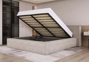 Łóżko tapicerowane Doha - nowoczesne łóżko do sypialni 140x200, 160x200 i 180x200 z systemem regulacji wysokości stelaża