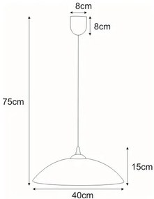 Biało-zielona lampa wisząca do kuchni - S563 Agva