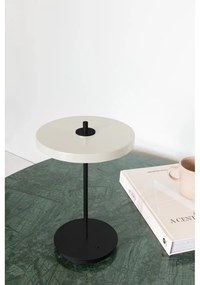 Czarno-biała metalowa lampa stołowa LED z metalowym kloszem (wysokość 31 cm) Asteria Move – UMAGE