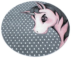 Różowo-szary dywan dziecięcy ø 120 cm Kids – Ayyildiz Carpets