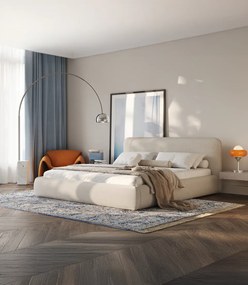 Łóżko Odette 160x200, tkanina STORM 02, stelaż metalowy